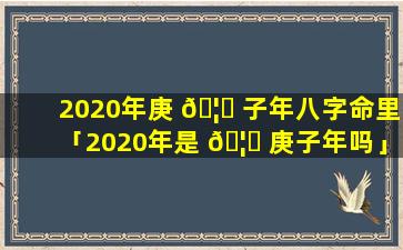 2020年庚 🦊 子年八字命里「2020年是 🦟 庚子年吗」